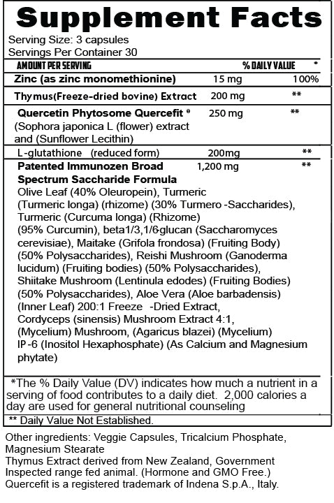 Immunozen | Immune-Boosting, Cellular Immunity, Immune Efficiency, Allergy Support | 90 Capsules