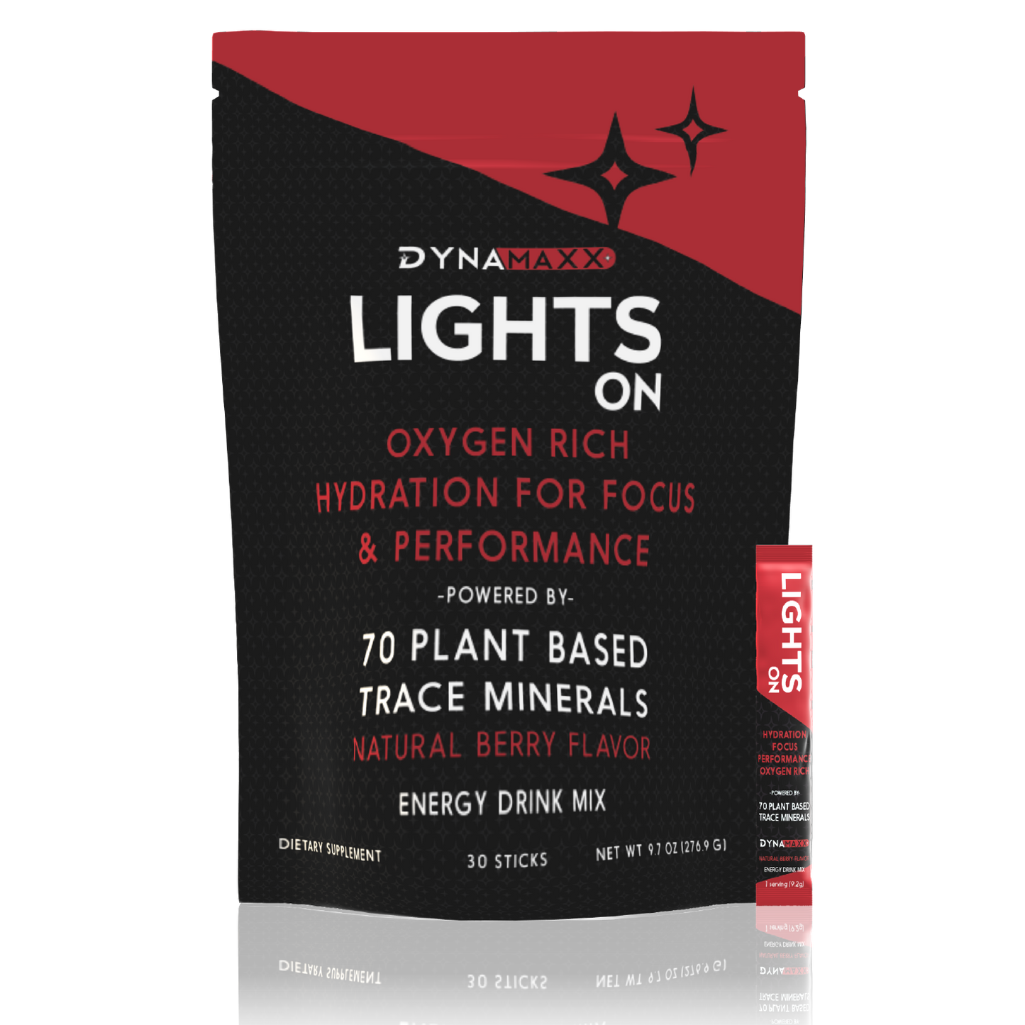 Lights ON | Energy, Mental Clarity, Focus, Performance, Antioxidant Drink | 30 Stick Packs