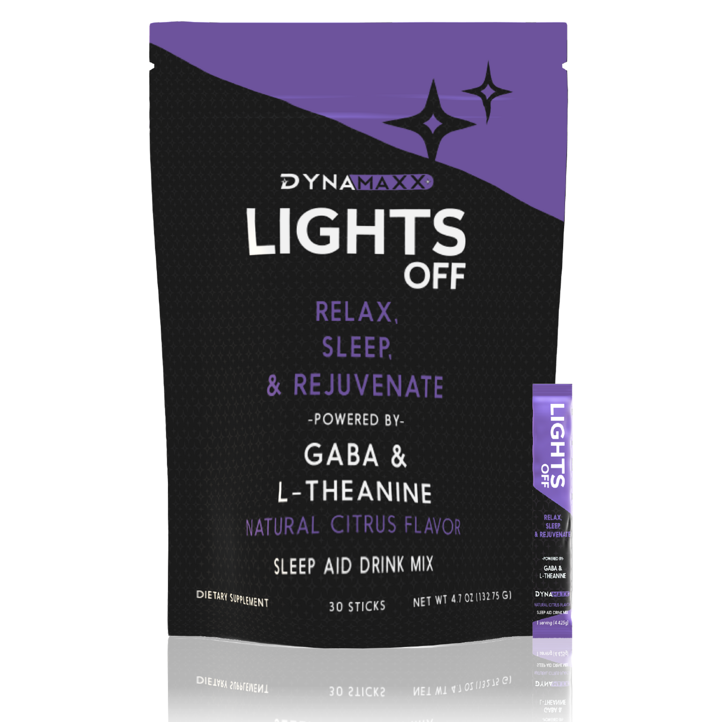 Lights OFF | Natural Sleep Aid, RELAX, Rejuvenate, Nighttime Restorative Sleep Formula | 30 Stick Packs